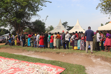 Some of the people that attended an outreach in Rukungiri district.